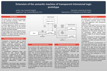 Extension of the semantic machine of transparent intensional logic prototype
