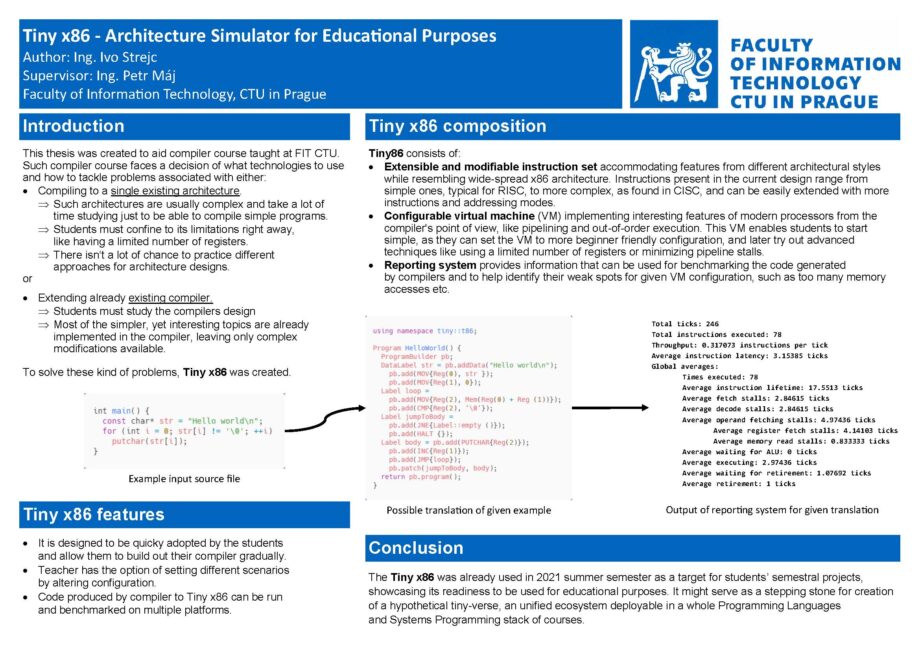 Tiny x86 – Simulátor architektury pro vzdělávací účely