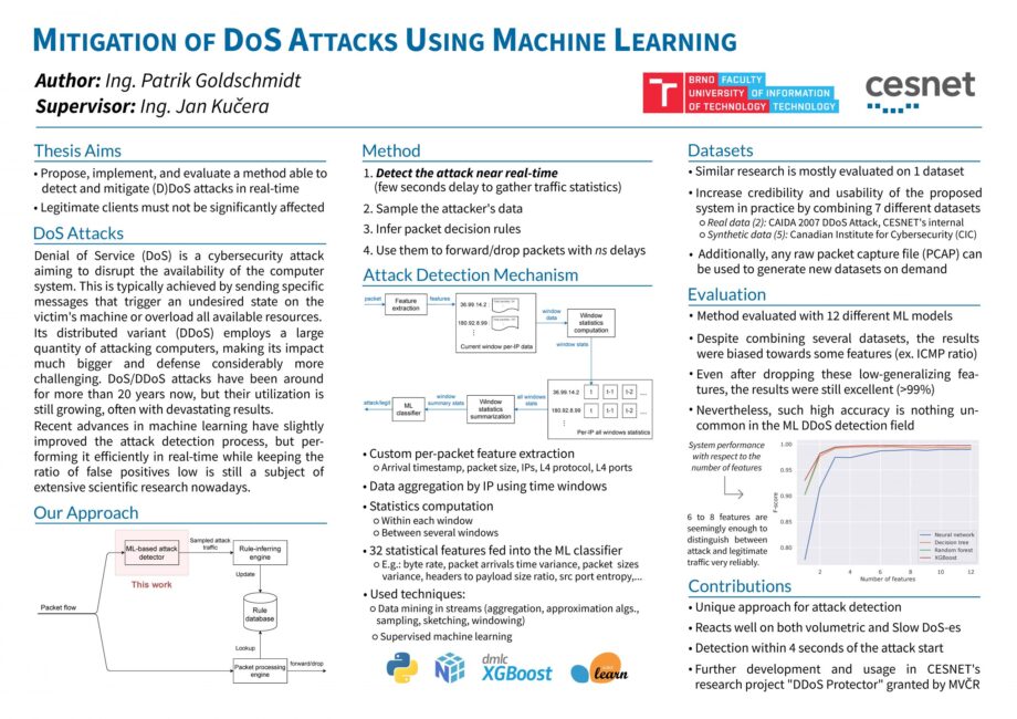 Zmírnění útoků DoS pomocí strojového učení