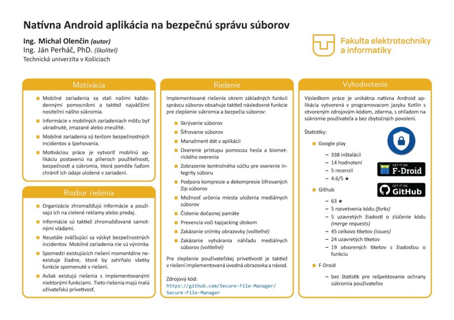Natívna Android aplikácia na bezpečnú správu súborov
