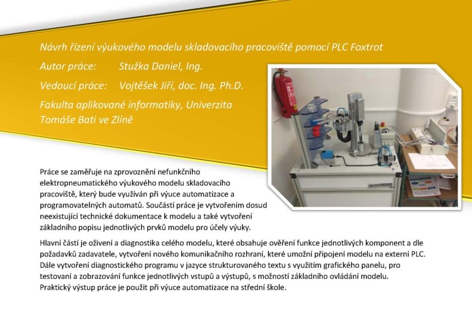 A Proposed Control Design of a Workstation Storage Model Using PLC Foxtrot