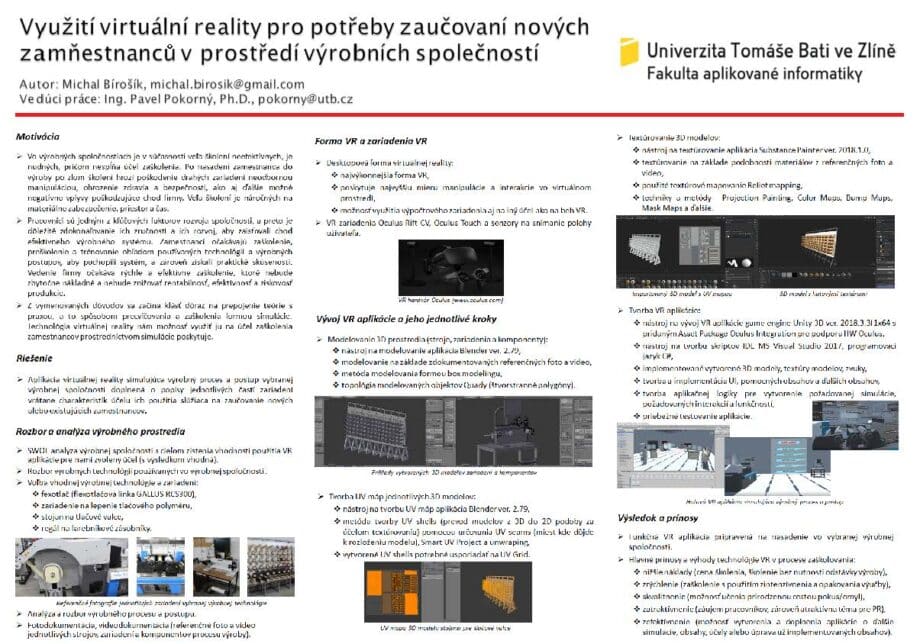 Využití virtuální reality pro potřeby zaučování nových zaměstnanců v prostředí výrobních společností