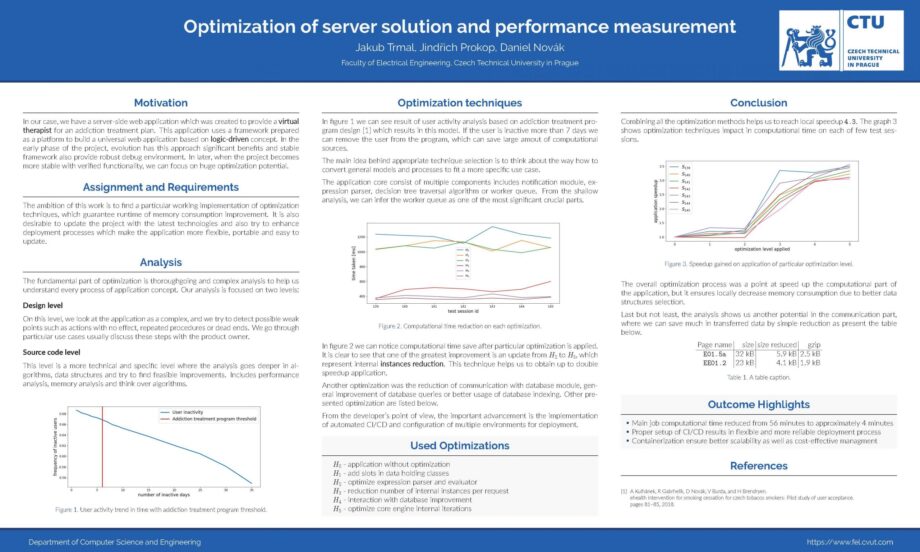 Optimization of server solution and performance measurement