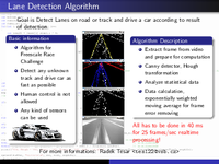 Algoritmy pro detekci dělící čáry v obraze