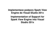 Implementace podpory Spark View Engine do Visual Studio 201x