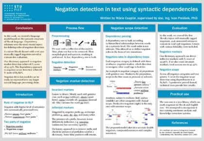 Detekcia negácie v texte prostredníctvom syntaktických závislostí