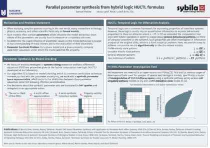 Paralelní syntéza parametrů z formulí hybridní logiky HUCTL