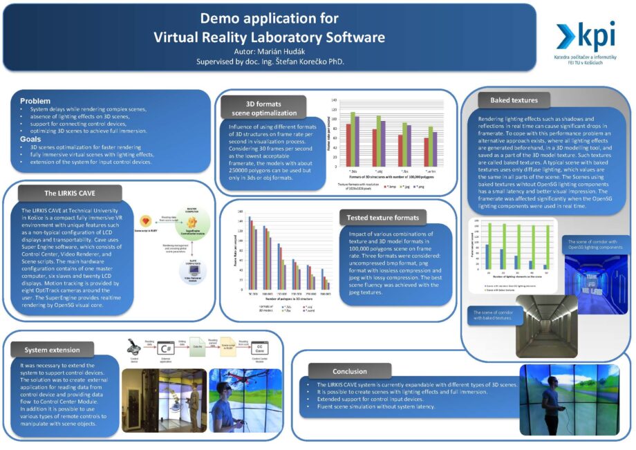Ukážková aplikácia v softvéri pre laboratórium virtuálnej reality