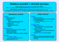 Detekce anomálií v síťovém provozu