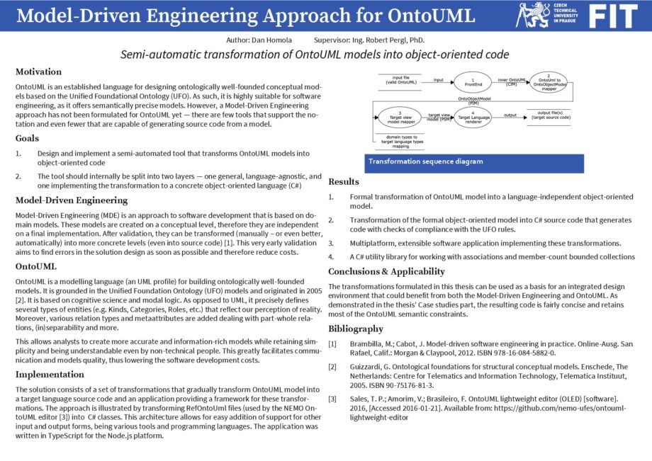 Model-Driven Engineering přístup pro OntoUML