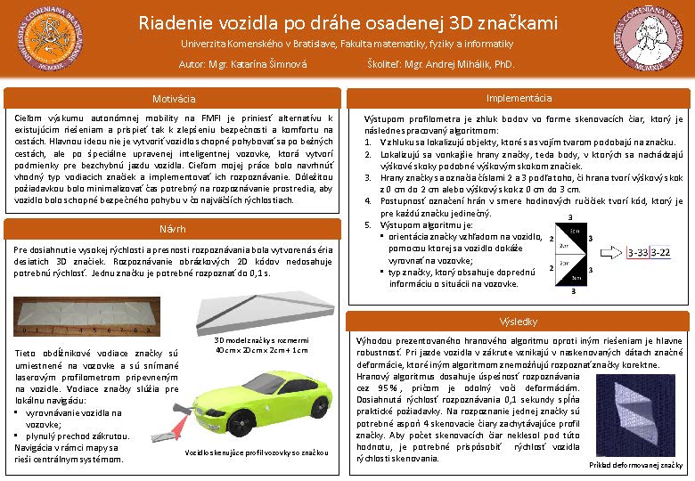 Vehicle control over the trajectory using 3D markers