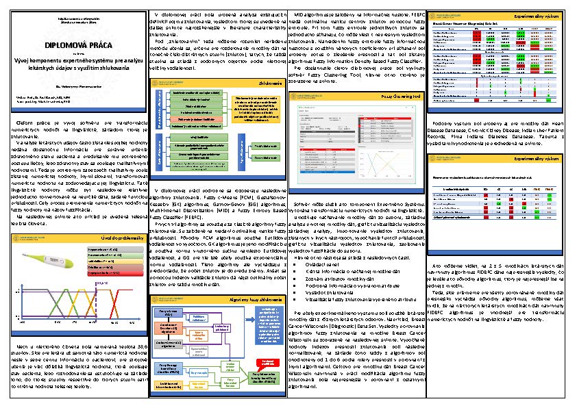 Development of Expert System component for medical data analysis based on clustering