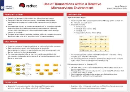 Use of Transactions within a Reactive Microservices Environment