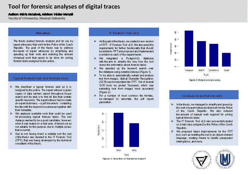 Tool for forensic analyses of digital traces