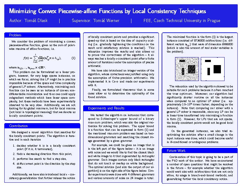 Minimizing Convex Piecewise-Affine Functions by Local Consistency Techniques