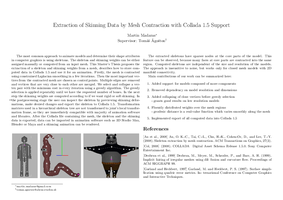 Extraction of skinning data by mesh contraction with Collada 1.5 support
