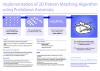 Implementation of 2D Pattern Matching Algorithm using Pushdown Automata