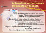 Automaticke rozpoznávanie štýlu písania v blogoch