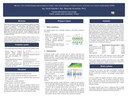 Dictated number recognition model for an interactive voice response (IVR) company