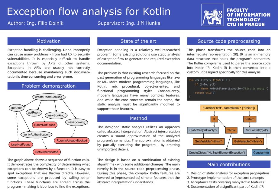 Analýza toku výjimek pro Kotlin