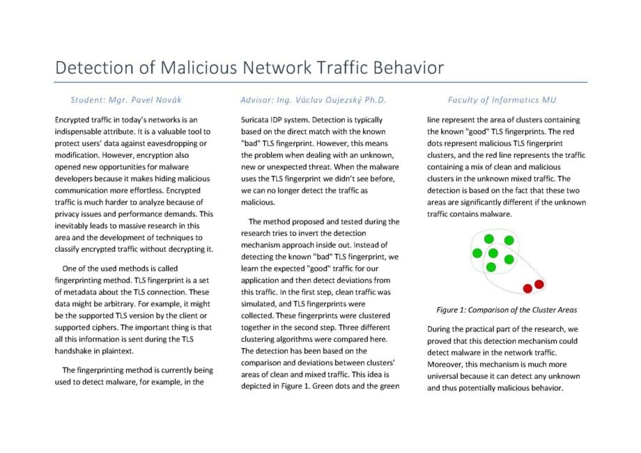 Detection of Malicious Network Traffic Behavior