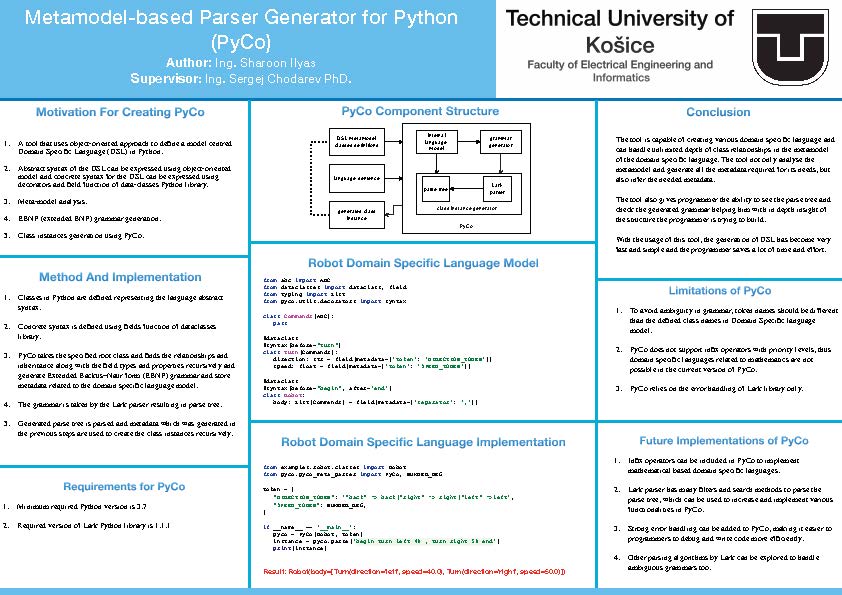 Generátor parseru založený na metamodelu pro Python