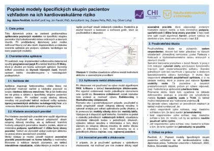 Popisné modely špecifických skupín pacientov vzhľadom na ich kardiovaskulárne riziko