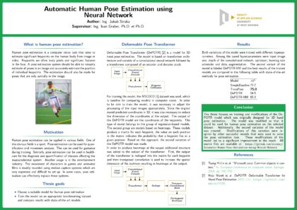 Automatický odhad lidské pozice pomocí neuronové sítě