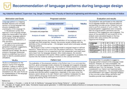 Odporučenie jazykových vzorov pri návrhu jazyka