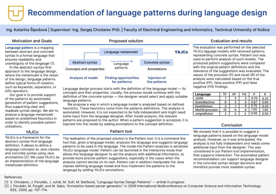Recommendation of language patterns in language design