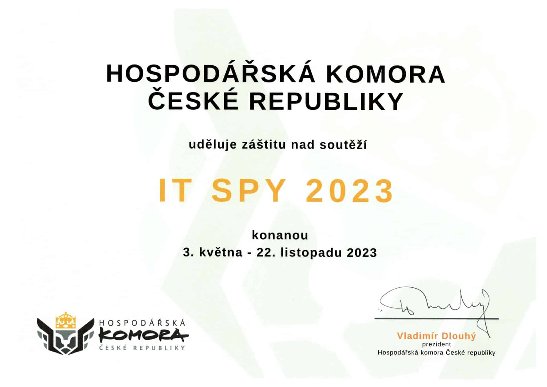 Záštita pro rok 2023 od Hospodářské komory České republiky