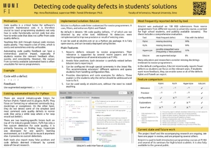 Detecting code quality defects in students’ solutions
