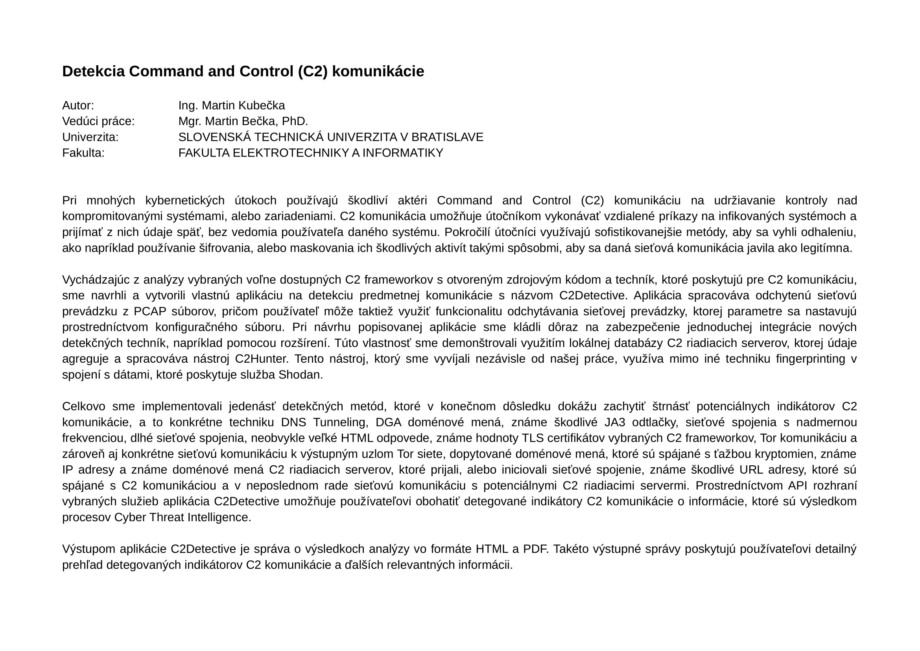 Comm Control (C2) communication detection