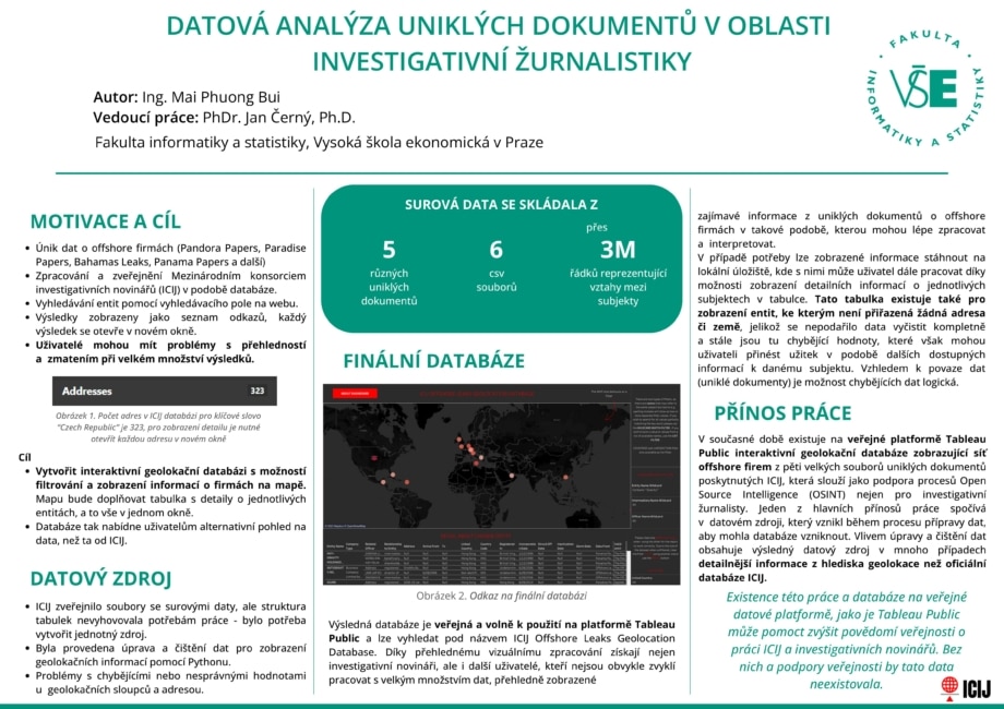 Datová analýza uniklých dokumentů v oblasti investigativní žurnalistiky