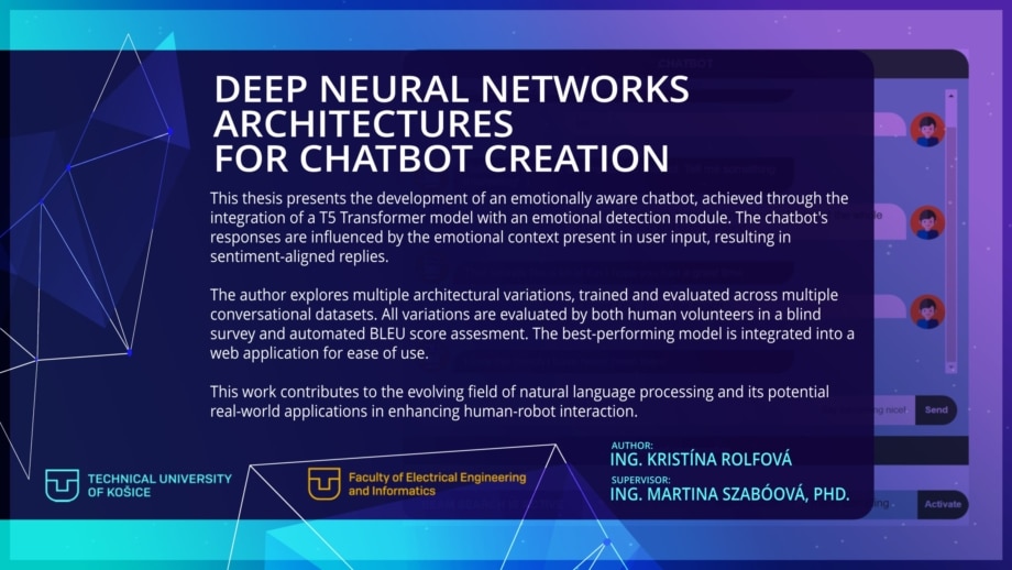 Architektury hlubokých neuronových sítí pro vytváření chatbotů