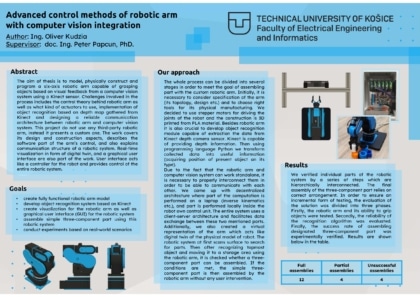 Pokročilé metódy riadenia robotického ramena s integráciou počítačového videnia