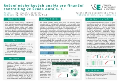 Solution of deviation analyses for financial controlling in Škoda Auto a. s.