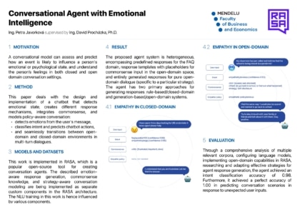 Digital personal assistant with emotional intelligence for the My MENDELU app