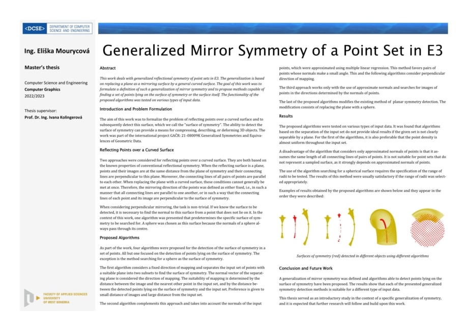 Generalized Mirror Symmetry of a Point Set in E3