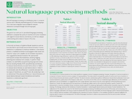 Metódy spracovania prirodzeného jazyka