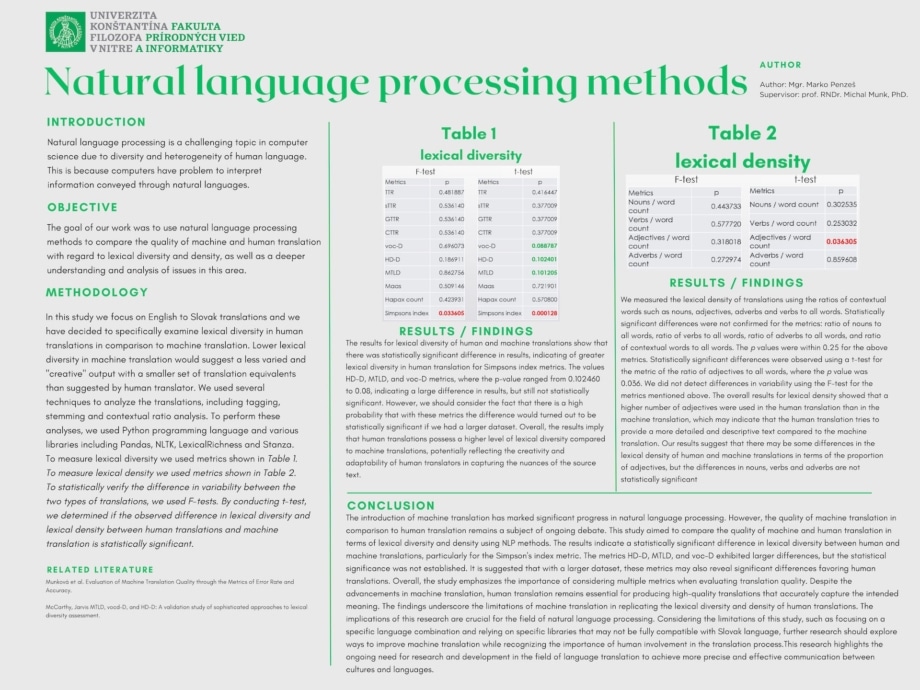Metódy spracovania prirodzeného jazyka