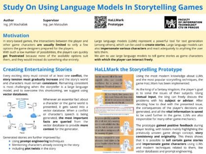 Study on using language models in storytelling games