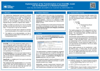 Implementation of the Transformation of an OntoUML Model in
OpenPonk into Its Realization in a Relational Database