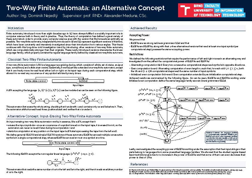 Alternativní koncept dvousměrných konečných automatů