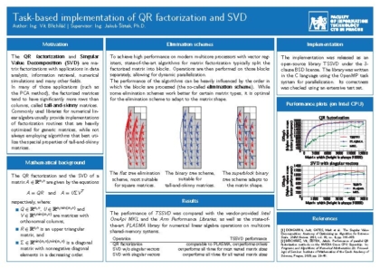 Task-based implementace QR rozkladu a SVD