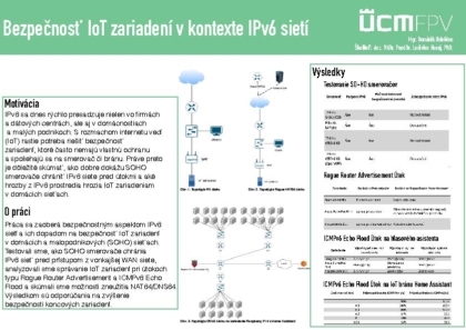 Bezpečnosť IoT zariadení v kontexte IPv6 sietí.