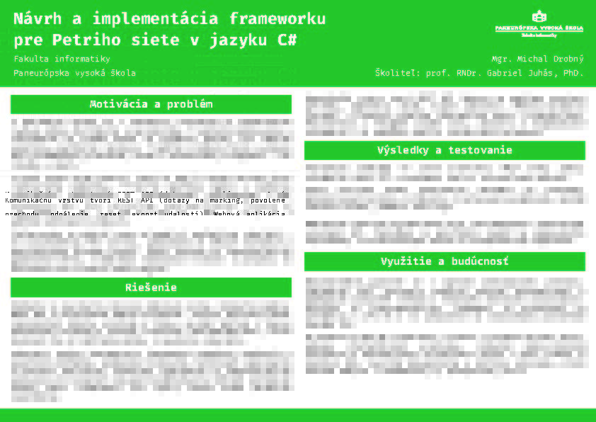 Návrh a implementácia frameworku pre Petriho siete v jazyku
C#