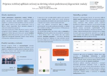 Príprava mobilnej aplikácie určenej na skríning vekom
podmienenej degenerácie makuly