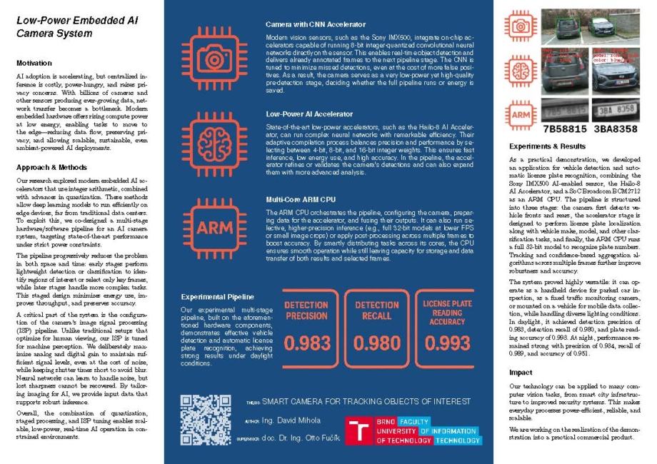 Chytrá kamera pro sledování zájmových objektů
