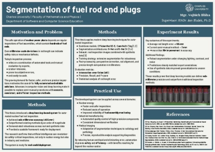 Segmentace vršků palivových proutků